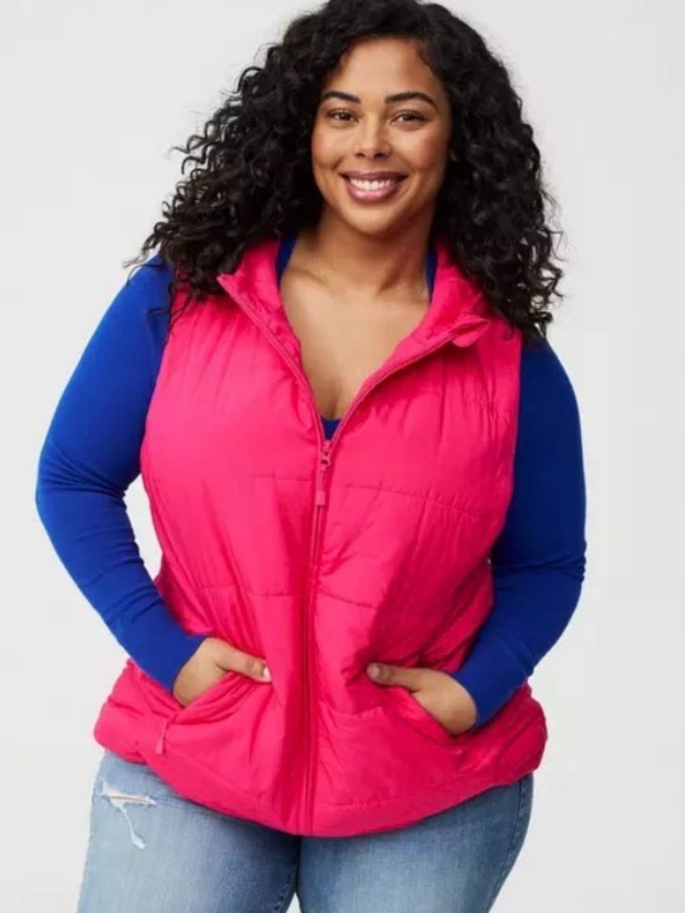 NWT Torrid Bright Pink Hooded Puffer Vest